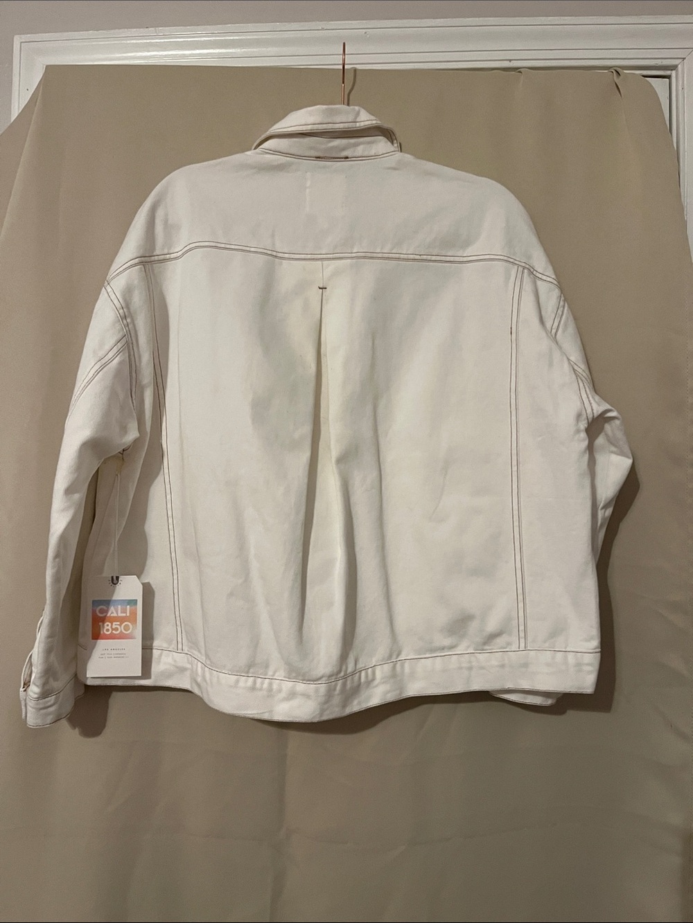 CALI 1850 Women's Off-White Denim Jacket - Picture 2 of 8